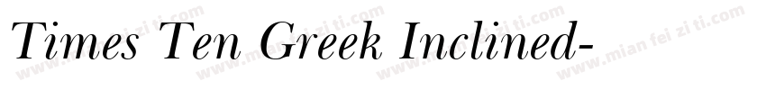 Times Ten Greek Inclined字体转换